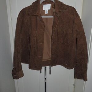 H&M Brown Corduroy Utility Jacket